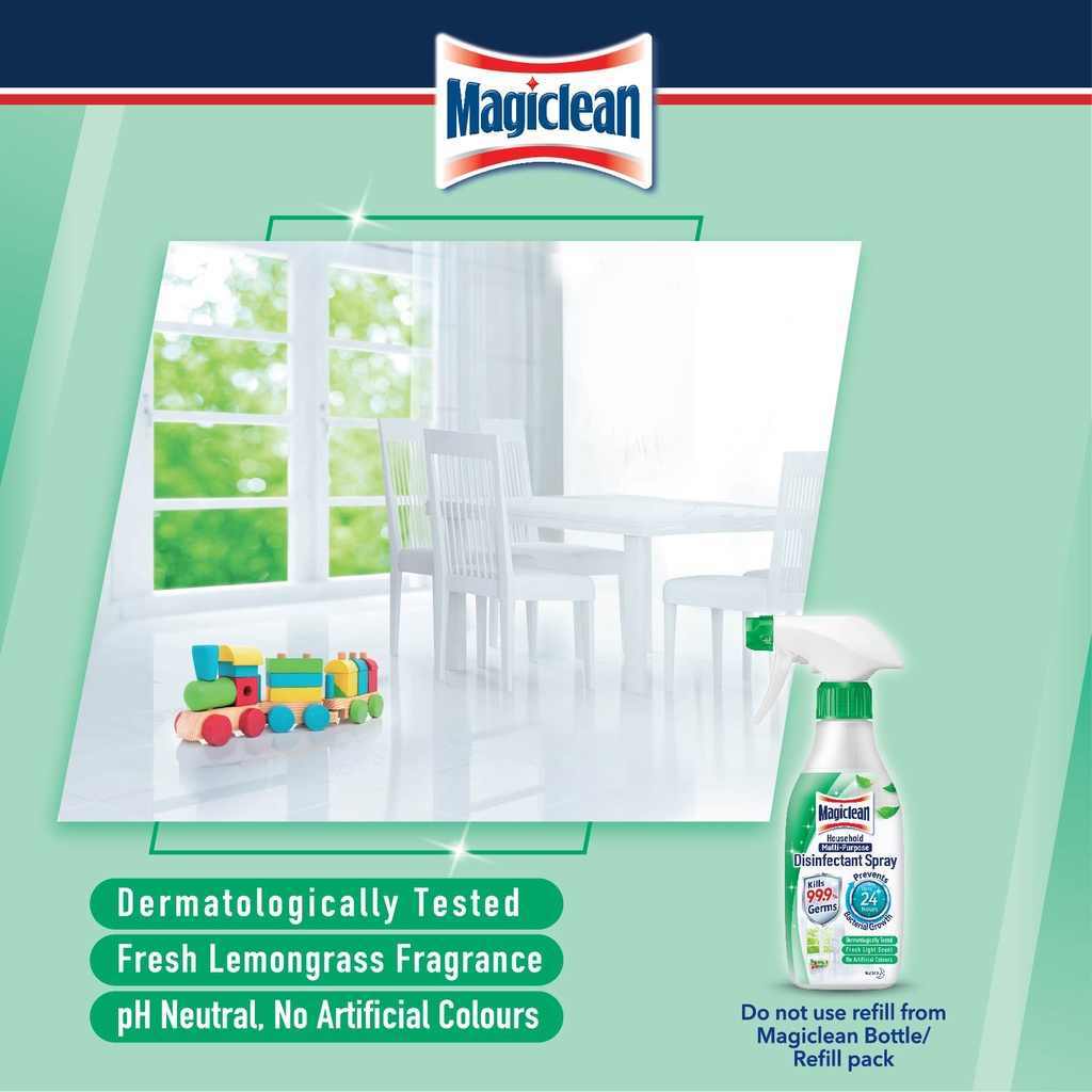 Magiclean มาจิคลีน ผลิตภัณฑ์ทำความสะอาดฆ่าเชื้อโรคอ400ml Disinfectant Trigger sprey ไม่มีในไทยนำเข้า - รูปที่ 2