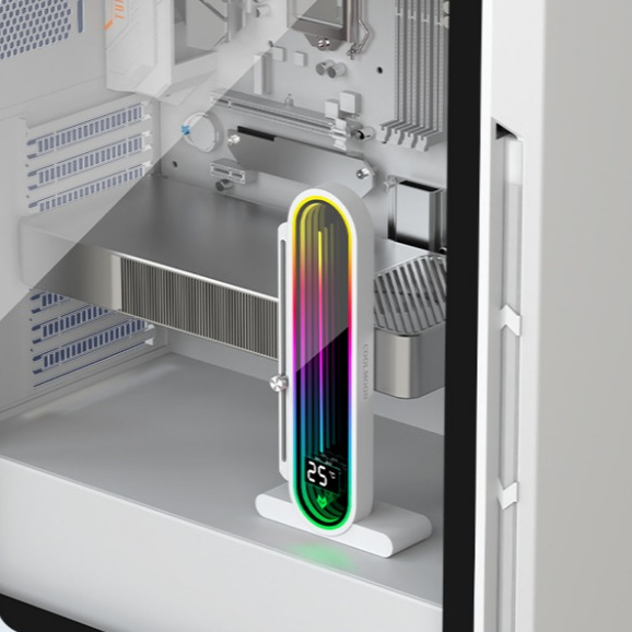ขาตั้งการ์ดจอ Coolmoon Aosor GH3 GPU vertical bracket ARGB 3pin 5V B&W