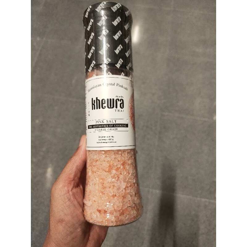 Khewra Himalayan Crystal Pinksalt 400g. เกลือหิมารายันสำหรับบริโภคไม่เสริมไอโอดีน  400g.