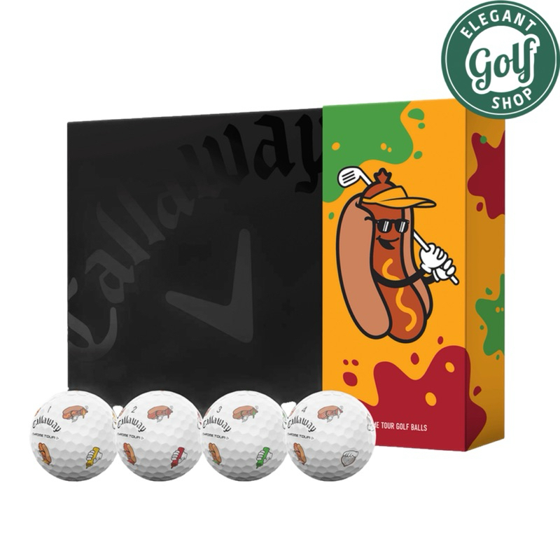 (ส่งไวที่สุดในช๊อปปี้) ลูกกอล์ฟCallaway Chrome Tour Hot Dog Golf Balls