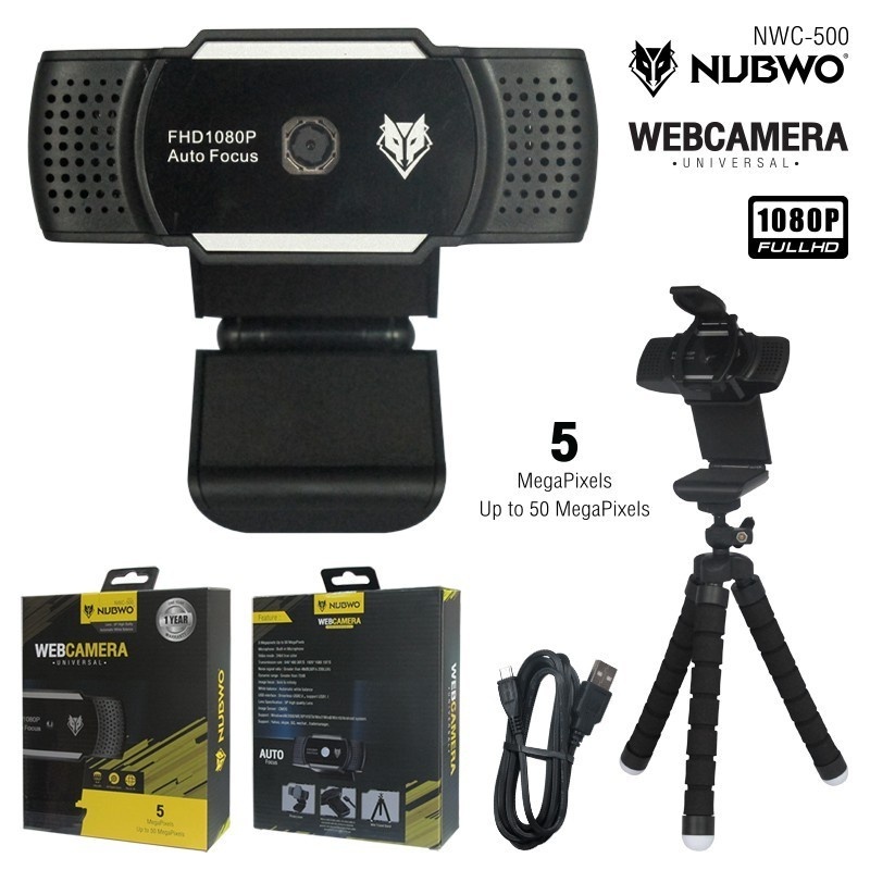 พร้อมส่ง NUBWO กล้อง Webcam รุ่น NWC-500/NWC-590 FULL HD (Black)