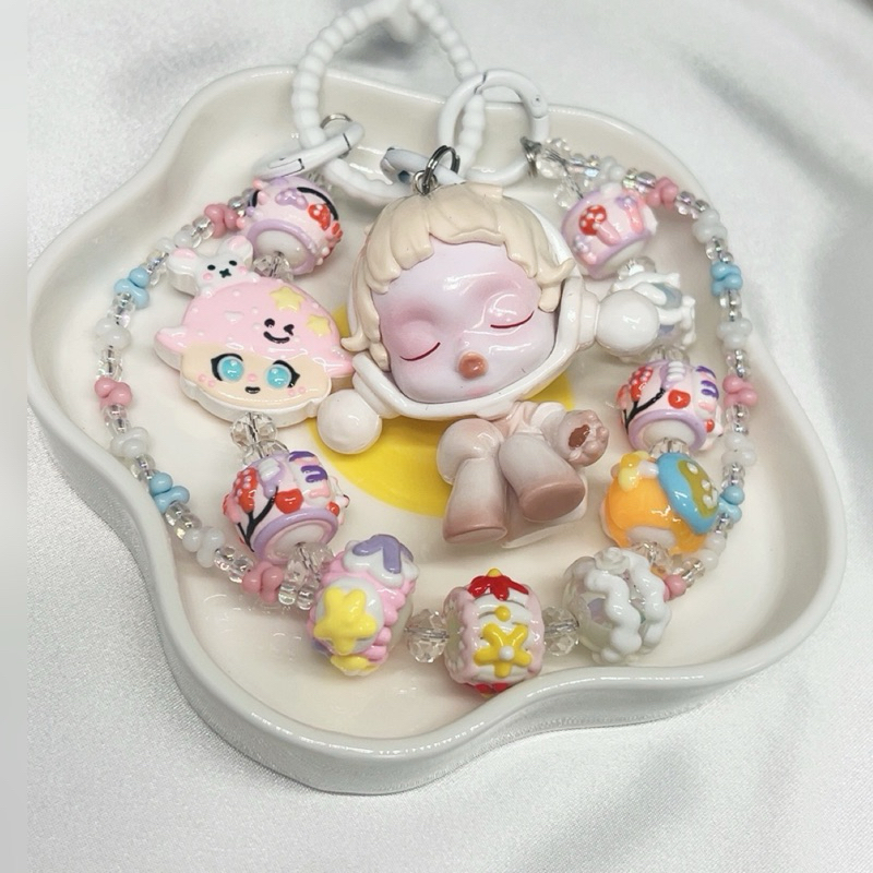 พวงกุญแจ Diy skull panda  พวงกุญแจdiy สินค้าทำมือ มีแบบเดียวไม่ซ้ำใคร พร้อมส่ง