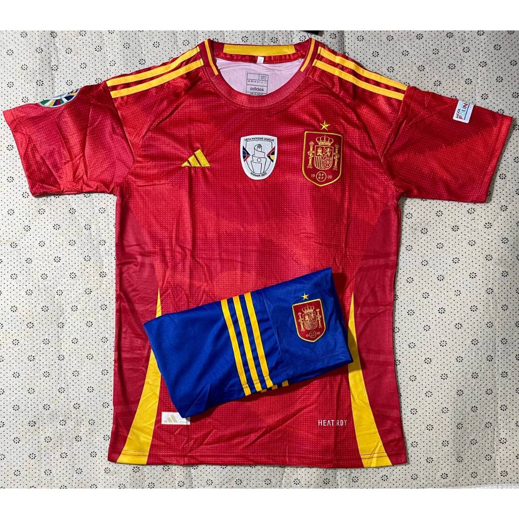 เสื้อฟุตบอล ทีมSpain เสื้อพร้อมกางเกงชุดกีฬาใหม่ล่าสุด 2024 กับ 2025 เนื้อผ้าดีใส่สบาย