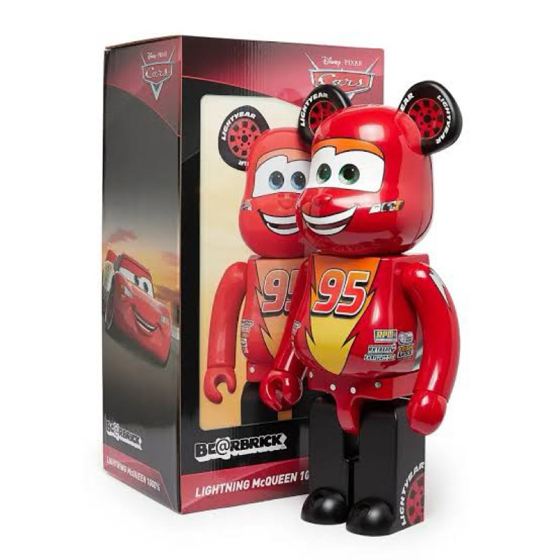 [พร้อมส่ง] Bearbrick Lightning Mcqueen  1000%