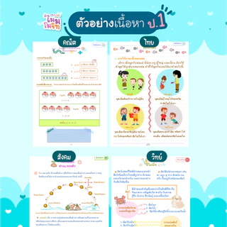 ชีทสรุปวิชาพื้นฐาน ป.1 (แบบแยกวิชา)