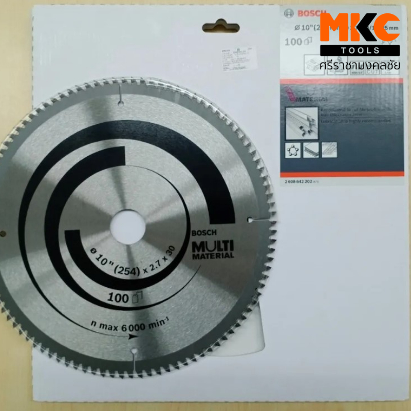 Bosch ใบเลื่อยวงเดือน เอนกประสงค์ 2608642202 Multi ขนาด 10 นิ้ว -100 ฟัน จำนวน 1 ใบ