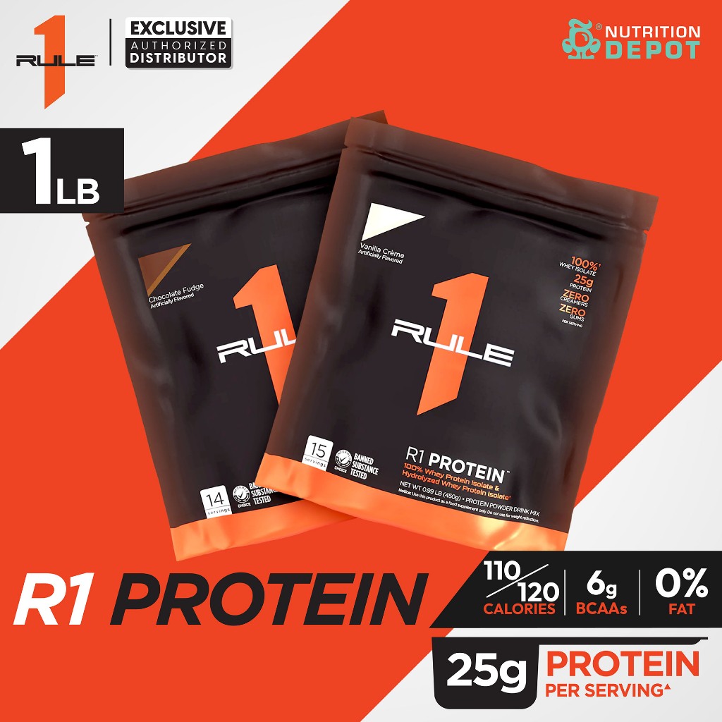 Rule1 Protein 1lb - เวย์โปรตีนเสริมสร้างกล้ามเนื้อ