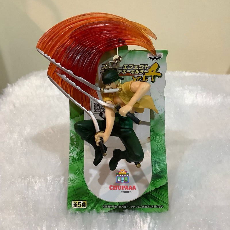 วันพีซ One Piece | One Piece Zoro Super Effects Figure Keychain Vol.4 พวงกุญแจโซโล วันพีซ งาน Banpre