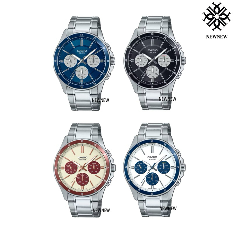 CASIO นาฬิกาข้อมือ MTP-1374D-1A3V MTP-1374D-2A3V MTP-1374D-5A2V  MTP-1374D-7A2V ของแท้ประกันศูนย์ 1ปี