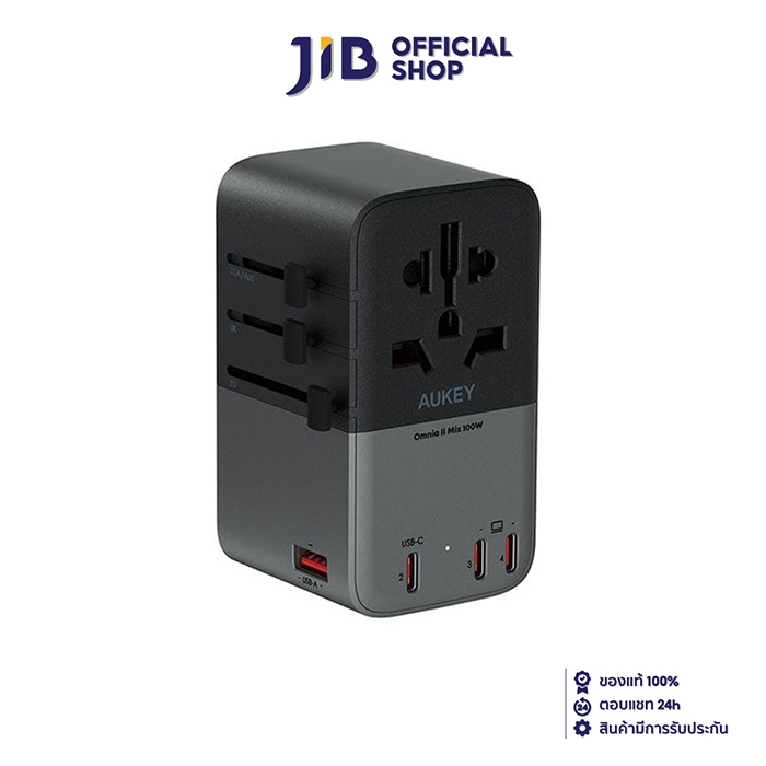 ADAPTER CHARGER (ที่ชาร์จ) AUKEY PA-TA09A TRAVEL MATE 100W GAN UNIVERSAL ADAPTER WITH USB PORTS
