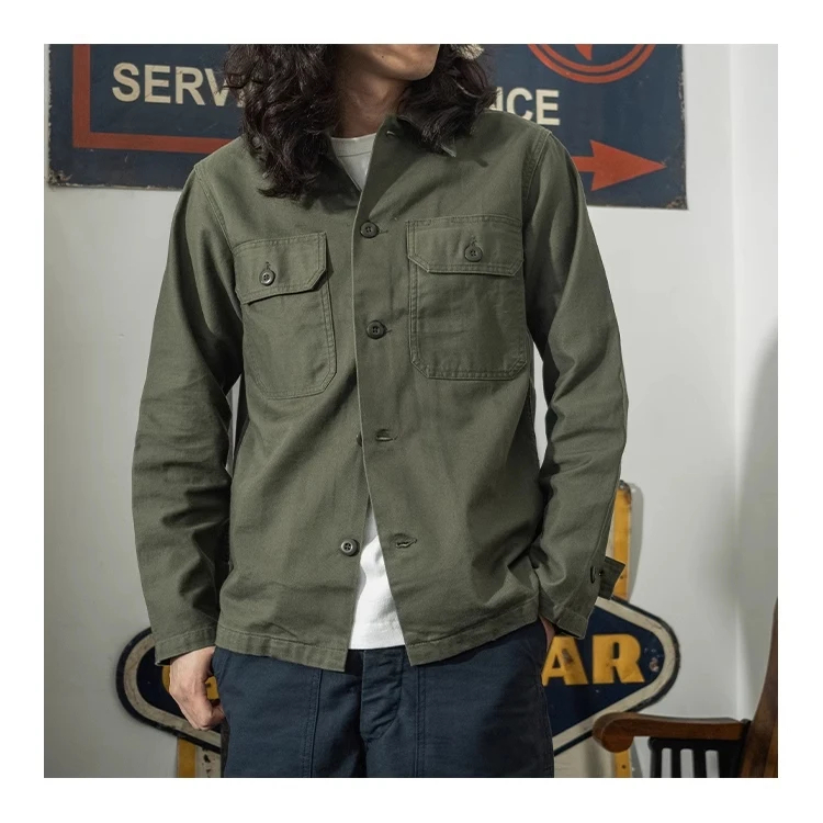 🔥เสื้อเชิ้ตทหารแนววินเทจ 1963 2nd Pattern OG-107 Sateen Fatigue Work Shirt🔥