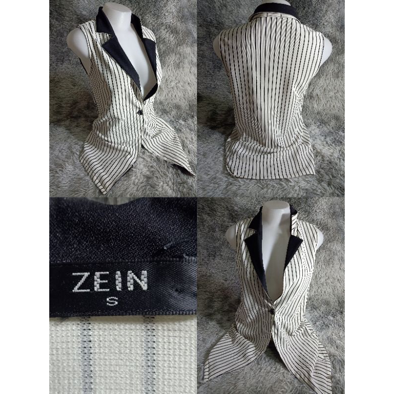 เสื้อคลุมยาวลายทาง #ZEIN SIZE S สีขาวดำ