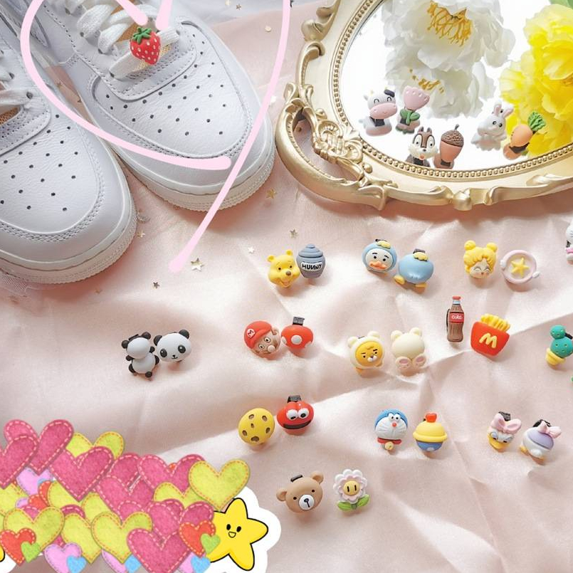 หัวเข็มขัดการ์ตูน สําหรับใส่เชือกรองเท้า1คู่ อุปกรณ์เสริมเชือกผูกรองเท้า หัวเข็มขัด