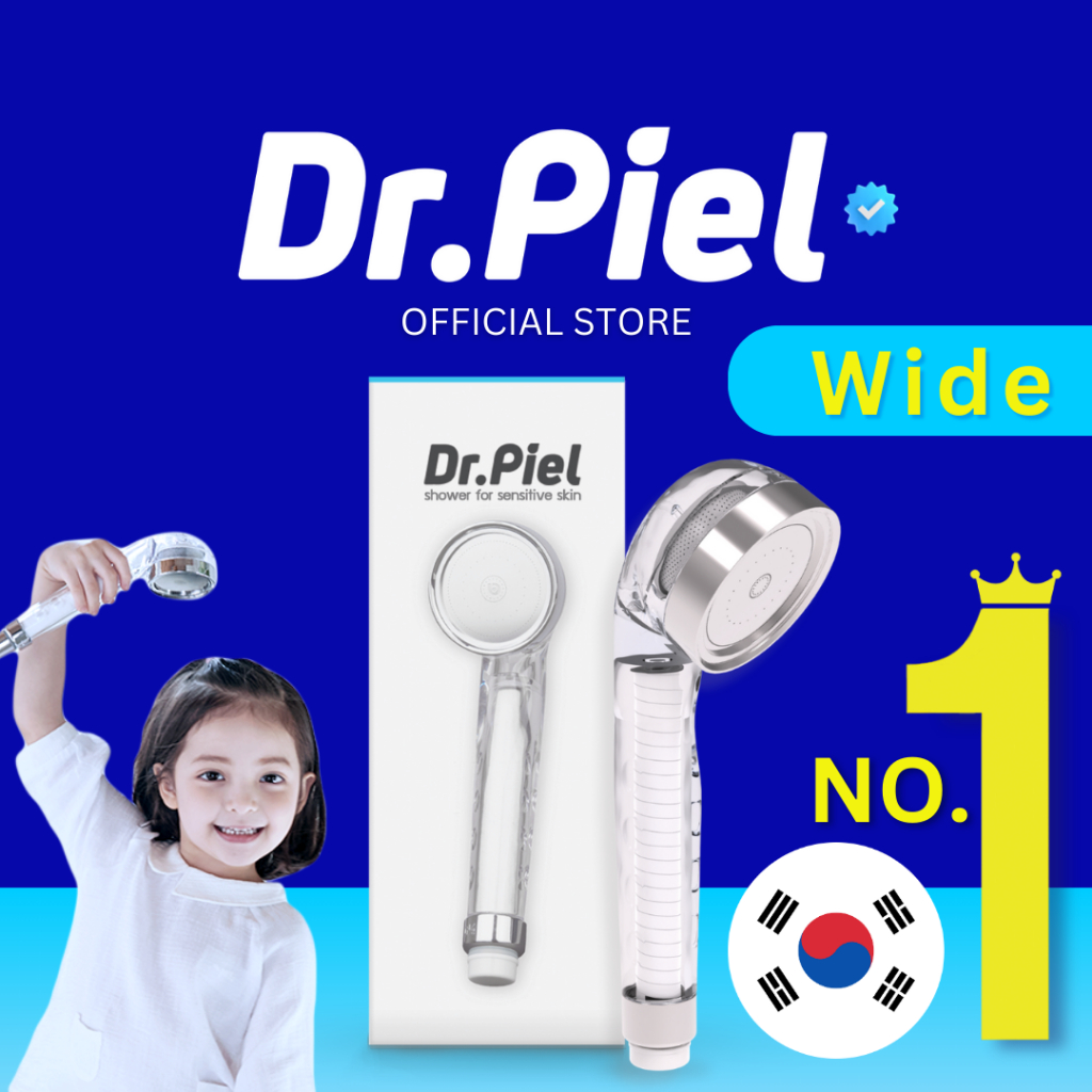 ฝักบัวกรองน้ำเกาหลี Dr.Piel ดร.พีแอล แรงดันน้ำสูง ประหยัดน้ำ พร้อมฟิลเตอร์กรองน้ำ กรองคลอรีน ผิวแพ้ง่าย ลดสิว