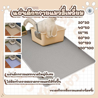 💎100x100 แผ่นดักทรายแมว พรม 2 ชั้น EVA  แผ่นดักทรายแมวขนาดให…