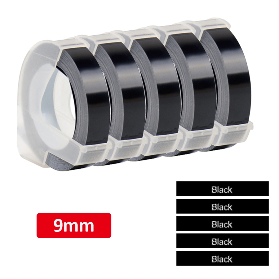 เทปฉลากพลาสติก PVC ลายนูน 3D 9 มม. หลากสี สําหรับเครื่องพิมพ์ฉลาก dymo Cidy C101 E101 DYMO 12965 188