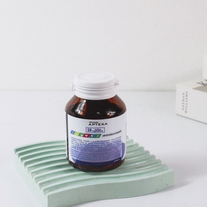 Apteka MTV 28 Active ingredients วิตามินรวมบำรุงร่างกาย 28 ชนิด ขนาด 30เม็ด