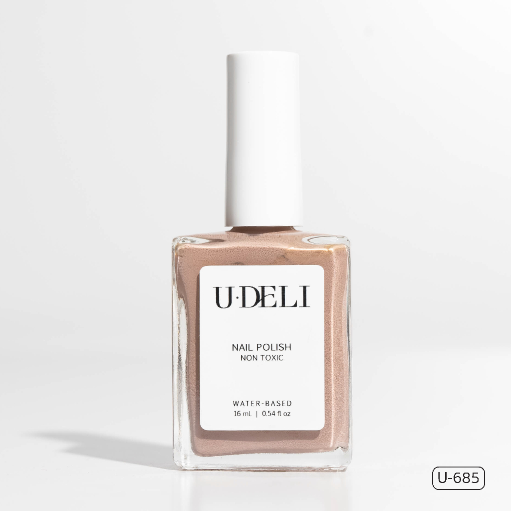 สีทาเล็บกึ่งเจล (ไม่อบ) U-DELI U-685 Earth Tone 16ml เล็บสีนู้ด Nude Vegan Nail-polish ไร้กลิ่นฉุน - รูปที่ 4