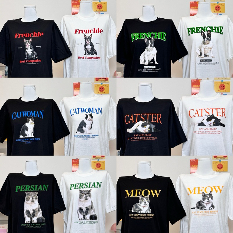 SIS.ON | พร้อมส่ง🧸เสื้อยืดโอเวอร์ไซส์ Oversize DNA รวมหมาแมว
