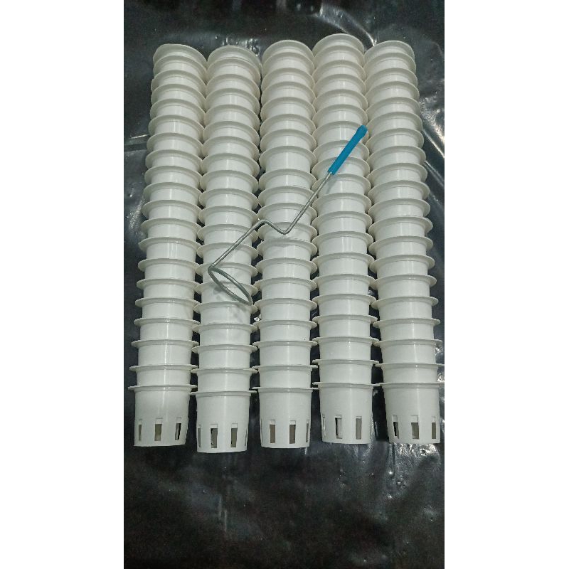 ถ้วยปลูกผักไฮโดรโปนิกส์สีขาว100ใบแถมที่เจาะฝากล่อง1อัน