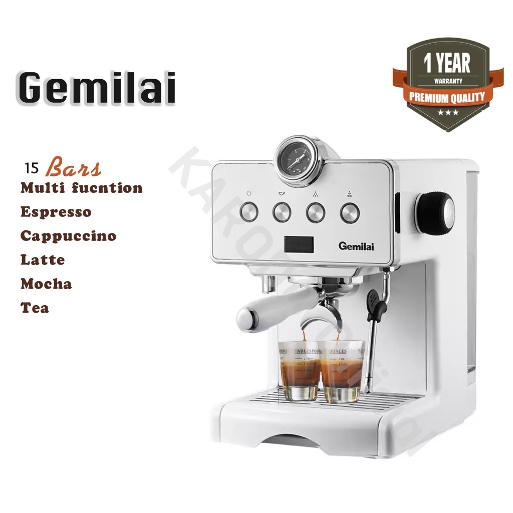Gemilai CRM3610 เครื่องชงกาแฟกึ่งอัตโนมัติ