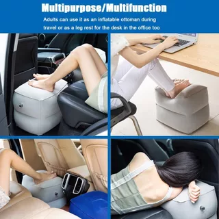 บาะวางรองเท้า เเบบเป่าลม Footrest Pillow พาพาสะดวก น้ำหนักเบา ใช้เวลาไม่นานเพียง 1 นาทีเท่านั้นในการพอง