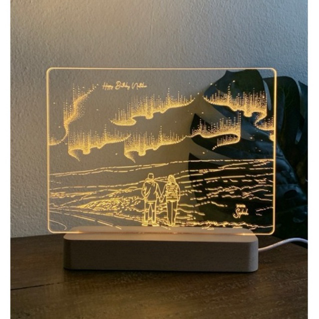 โคมไฟอะคริลิค ออกแบบเองได้ Customization Gift Acrylic Lamp