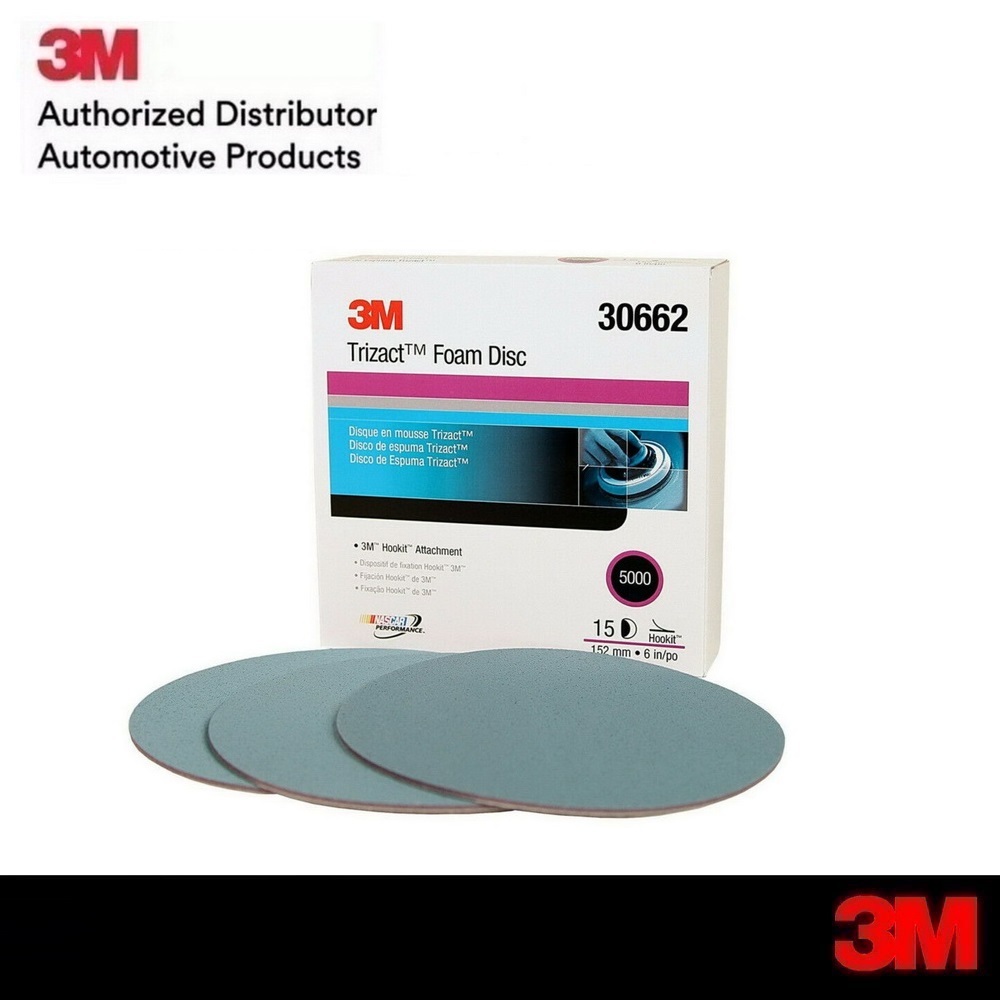 3M™ Trizact™ Hookit™ Foam Disc 30662, 6 INCH P5000 GRIT (15DC) กระดาษทราย เบอร์ 5000