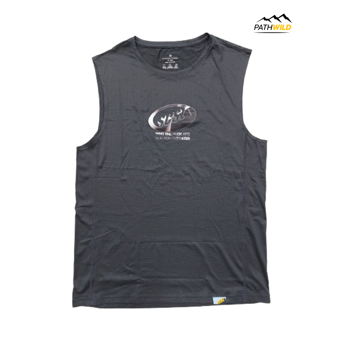 SCSL x RNFL OVAL METALLIC WHO THE F*UK ARE RUN NOW FAB LATER เสื้อแขนกุด ใส่ออกกำลัง น้ำหนักเบา ระบายอากาศดี