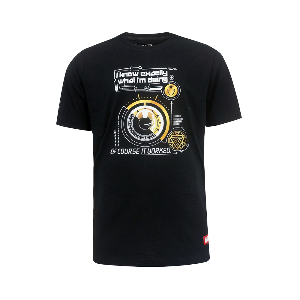 FBT x MARVEL  IRON MAN  เสื้อคอกลมลาย เสื้อยืดคอกลม ใส่ได้ชายหญิง รหัส D2T211