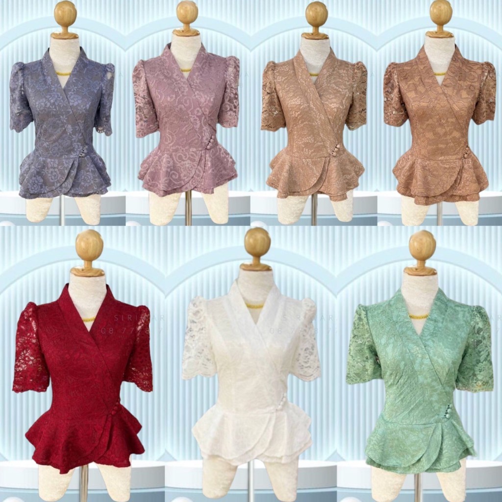 [LA-222] เสื้อลูกไม้อิตาลี ผ้าดี เนื้อนุ่ม อัดผ้ากาวทั้งตัว แพทเทิร์นและงานตัดเย็บสวยเป๊ะ #ภาพถ่ายจา