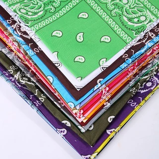 มีส่งด่วน ผ้าเช็ดหน้าวินเทจ 55x55cm (E02) ผ้าโพกหัว ผ้าพันคอ Cotton ลายลูกน้ำ