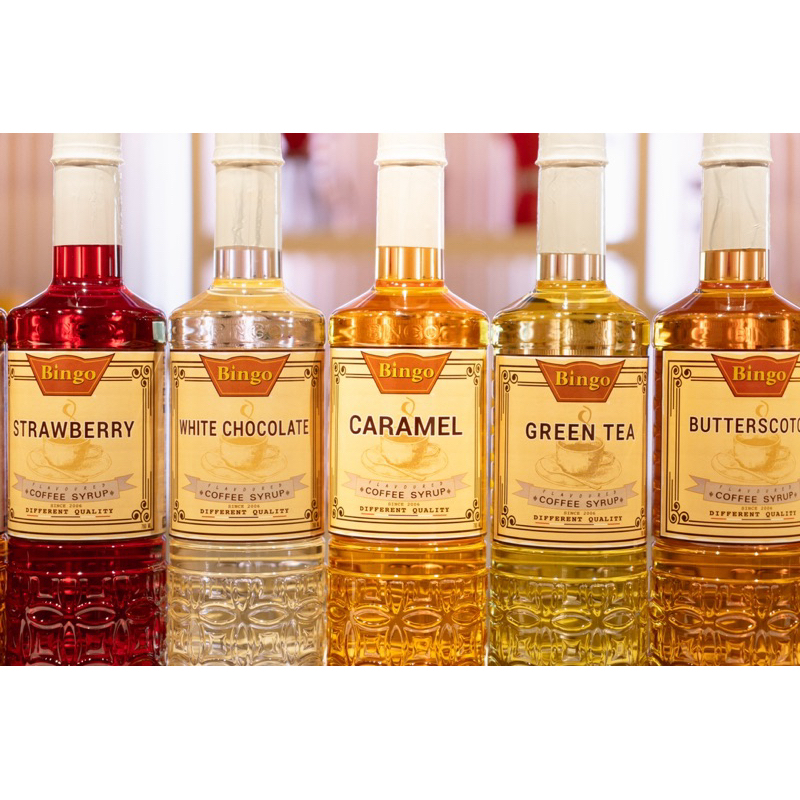 บิงโกไซรัป คาราเมล ขนาดทดลอง 250 มล. [ BINGO Syrup Caramel 250 Ml. ]