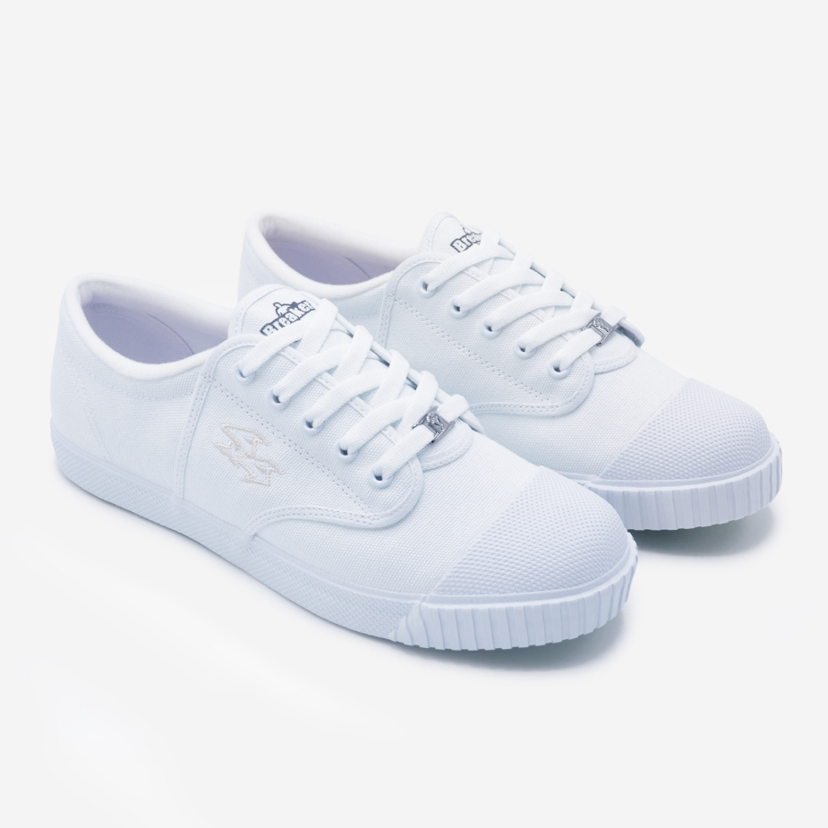 Breaker ~ BK-4x4 White รองเท้านักเรียน รองเท้าผ้าใบ สีขาว ~ KGN ~
