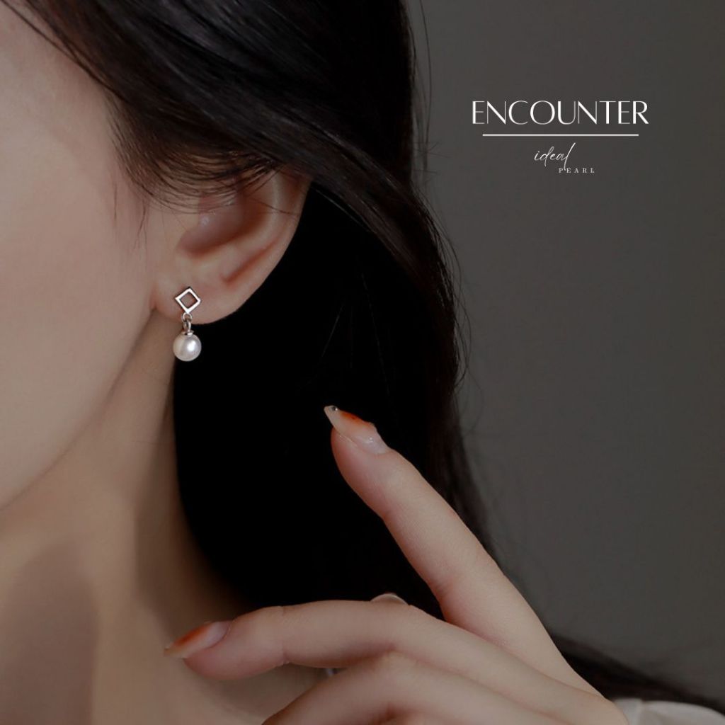 iDEAL ต่างหูไข่มุก Encounter ต่างหูมุข ต่างหูมุก ต่างหูเกาหลี ตุ้มหูเงินแท้ Valentine ของขวัญ