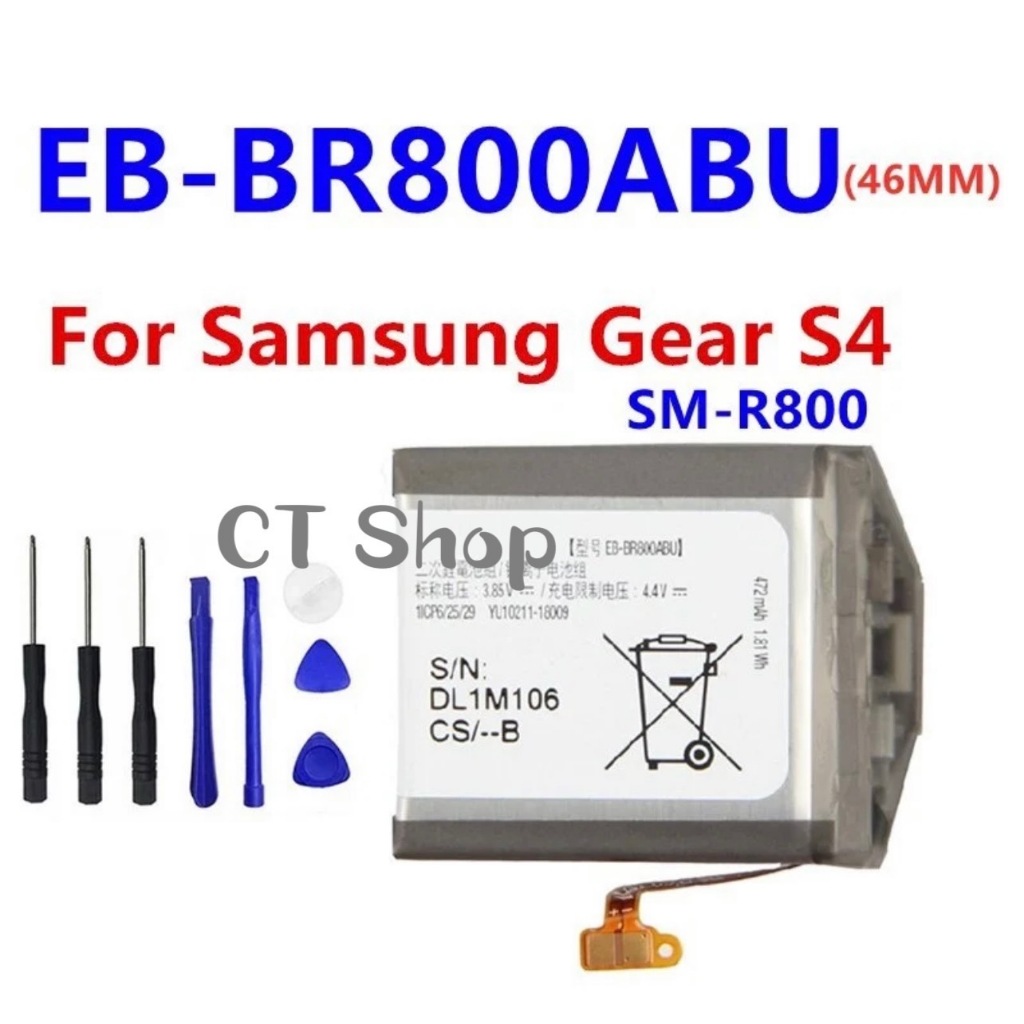 แบตเตอรี่ EB-BR800ABUสำหรับ Samsung Galaxy Watch 46มม. SM-R800 SM-R805 SM-R810 ความจุแบตเตอรี่ 472mA