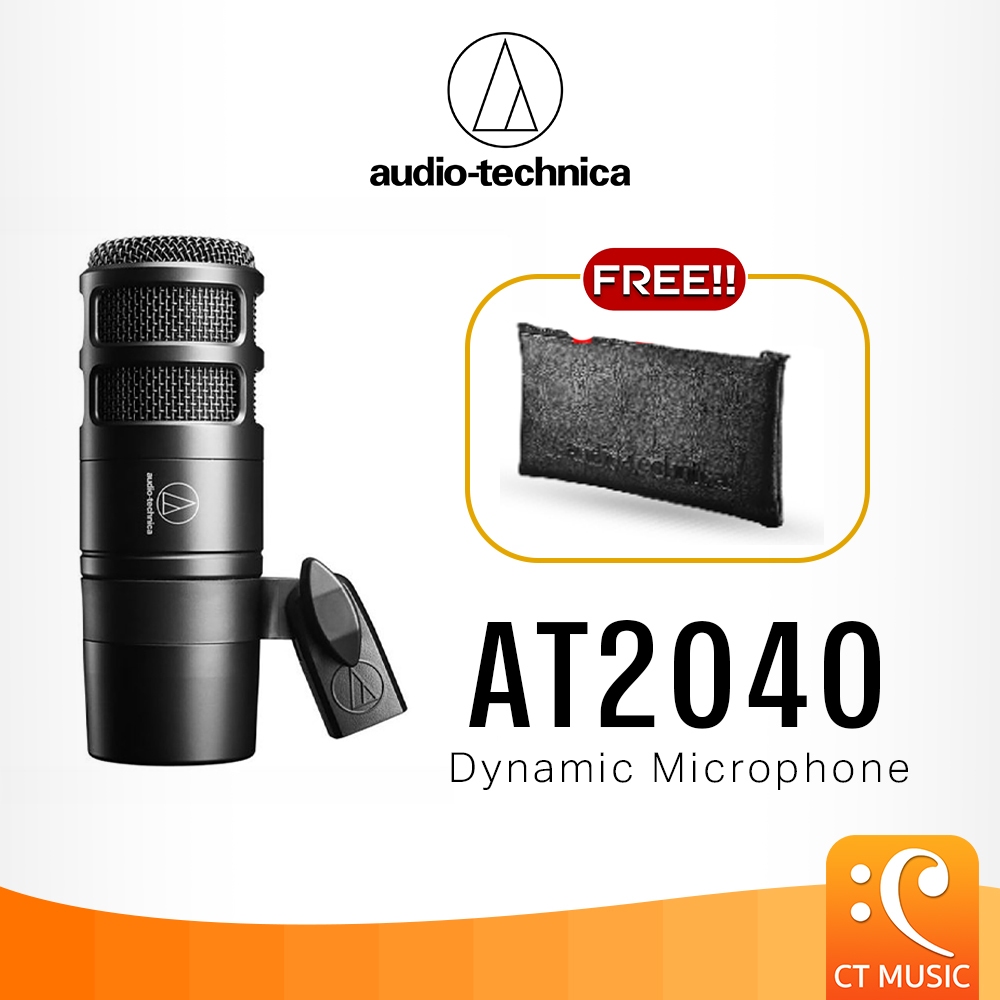 [ใส่โค้ดลด 1000บ.] Audio Technica AT2040 ไมโครโฟน Hypercardioid Dynamic Podcast Microphone AudioTech