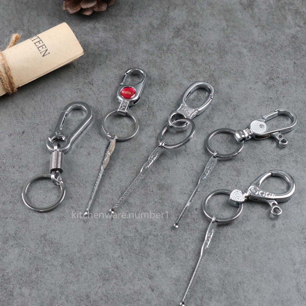 พวงกุญแจสแตนเลส แข็งแรงใช้งานได้หลากหลายพกพาสะดวก (สุ่มแบบ)