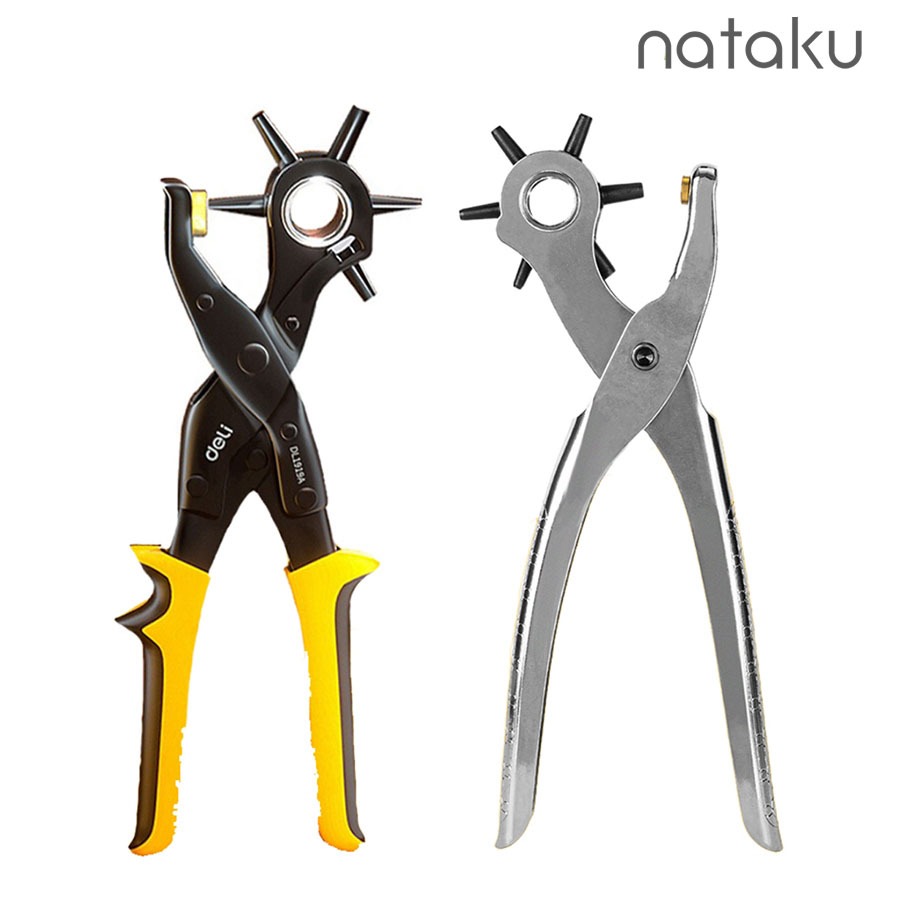 Nataku คีมเจาะรูเข็มขัด เจาะได้ 6 ขนาด ที่เจาะรูเข็มขัด เจาะผ้า เจาะพลาสติก เจาะสายนาฬิกา เจาะหนังได้ แข็งแรง ทนทาน
