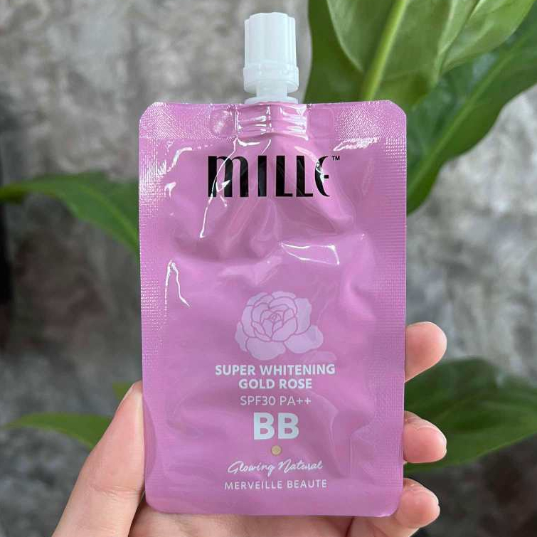 MILLE - Super Whitening Gold Rose BB Cream SPF30 PA++ 6g. No.02 Glowing Nature