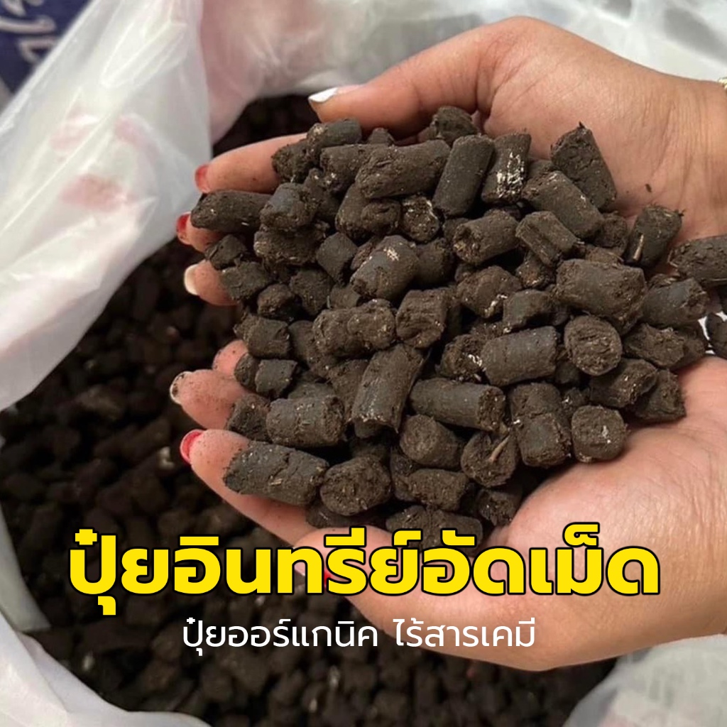 ปุ๋ยอินทรีย์อัดเม็ด 900g. ผลิตจากเศษพืชสด ปุ๋ยออร์แกนิค ไร้สารเคมี ดีต่อใจ ดีต่อกาย ปุ๋ยอินทรีย์ ผสมมูลไก่
