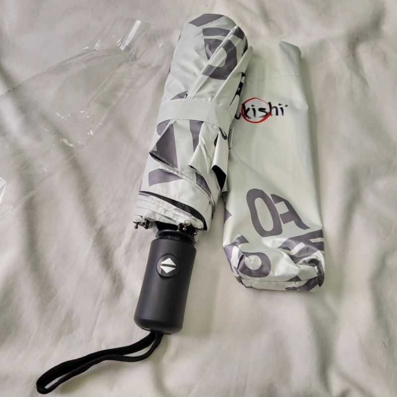 Sukishi umbrella ร่มพับอัตโนมัติ มีปลอก ลาย กิมจิ เกาหลี