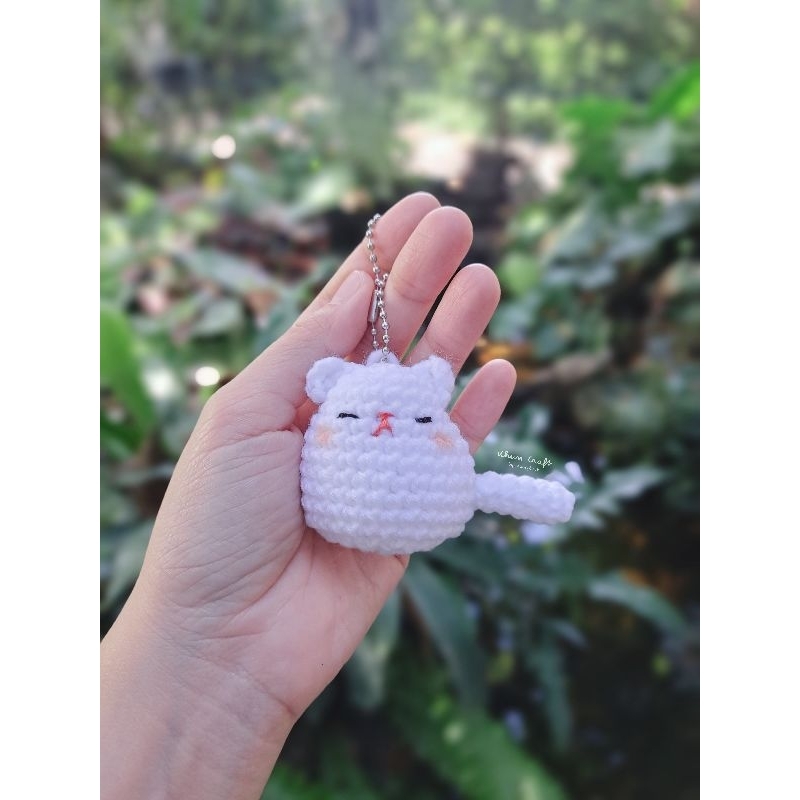 พวงกุญแจ ไหมพรม แมว Keychain handmade