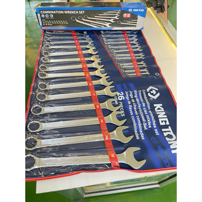 ประแจแหวนข้าง/ปากตาย26ชิ้น/ชุด6-32mm.KINGTONY รุ่น1226MR