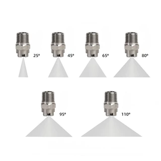 หัวฉีดสเปรย์พัดลม สแตนเลส 304 เกลียว Flat fan nozzle แข็งแรงทดทาน กันสนิม
