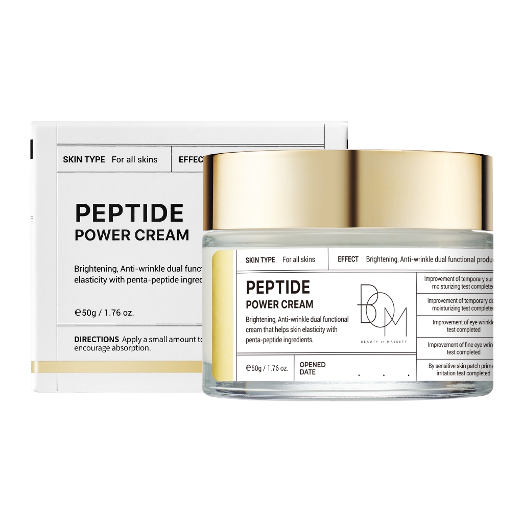 BOM Peptide Power Cream 50g เปปไทด์ พาวเวอร์ ครีม กระชับผิว อิ่มฟู