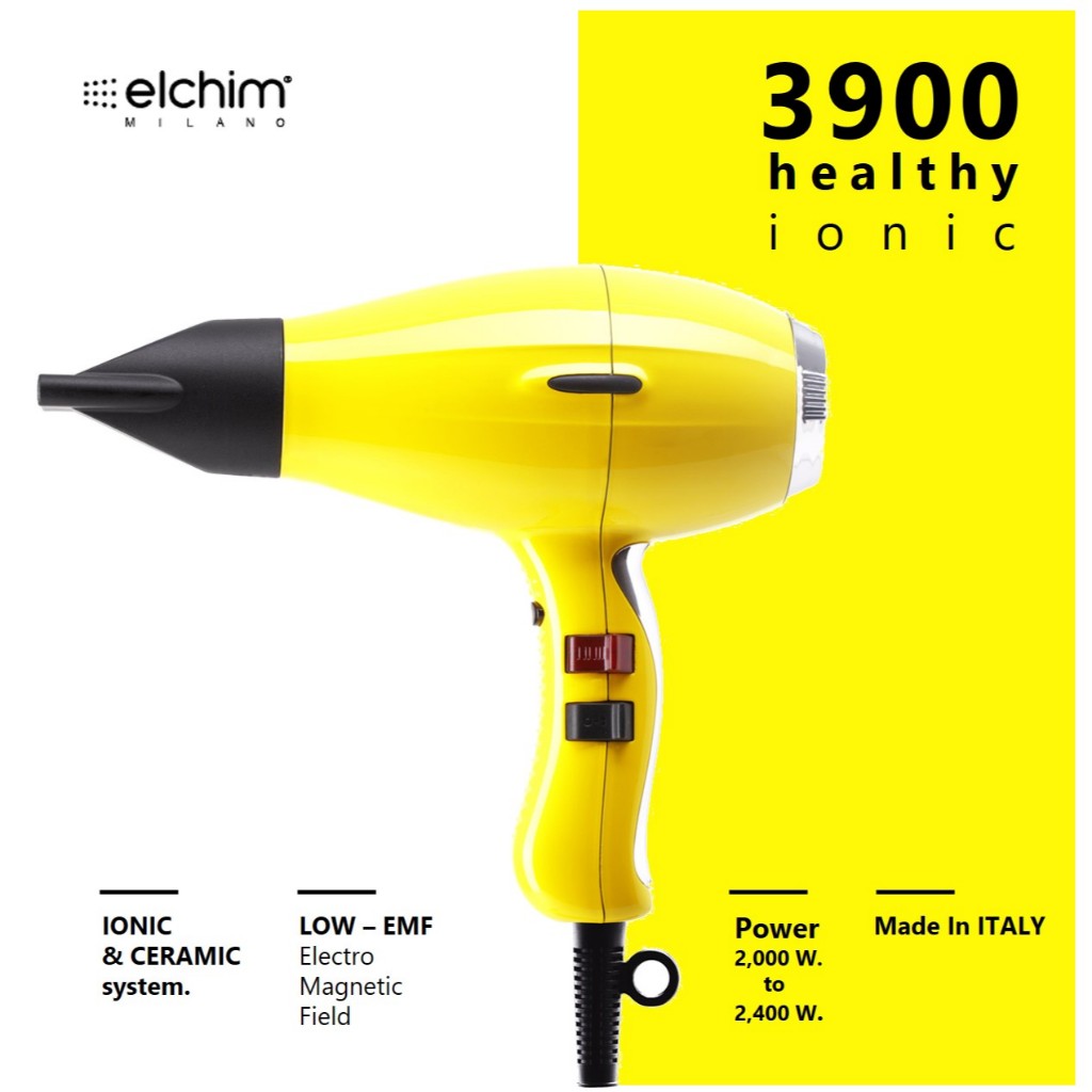 Elchim 3900 HEALTHY IONIC POWERFUL PROFESSIONAL HAIR DRYER 10EL00004 ไดร์เป่าผมระบบไอโอนิค ลดการเกิด
