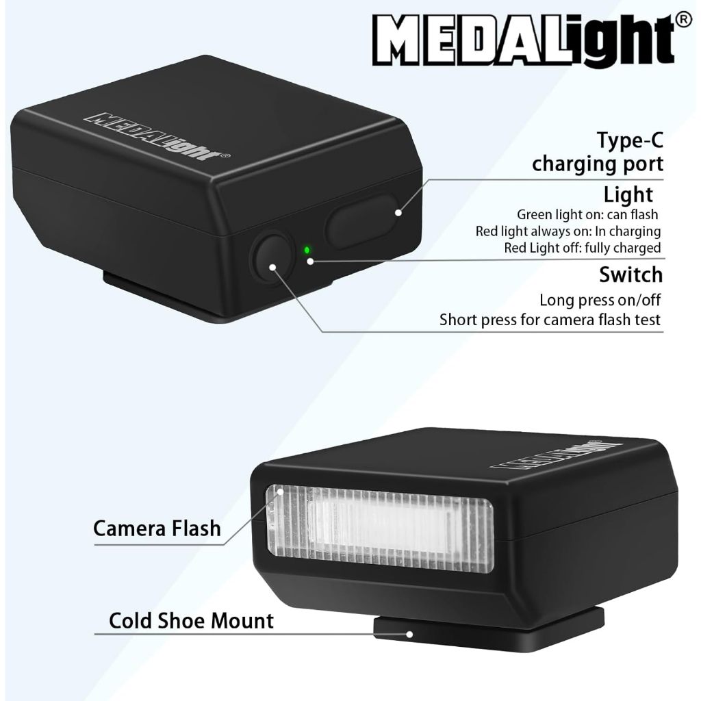 [พร้อมส่ง] Flash MEDALight F1s Mini Flash แฟลชหัวกล้อง Medalight (ประกันศูนย์ 1 ปี) แฟลชกล้อง Ricoh GR III / Fuji อื่นๆ