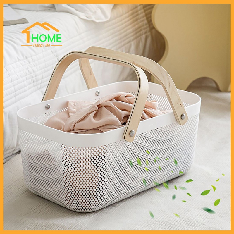 Happylife กล่องพลาสติกเก็บของ เก็บเครื่องสําอางค์ ที่เก็บของในครัว จัดระเบียบครัว สำนักงานและที่บ้าน หนาและทนทาน