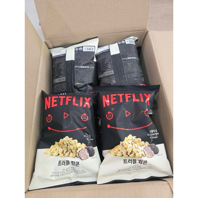📣 พร้อมส่งนะคะ🙏🏻 Netflix truffle popcorn 85g. (เกาหลี)